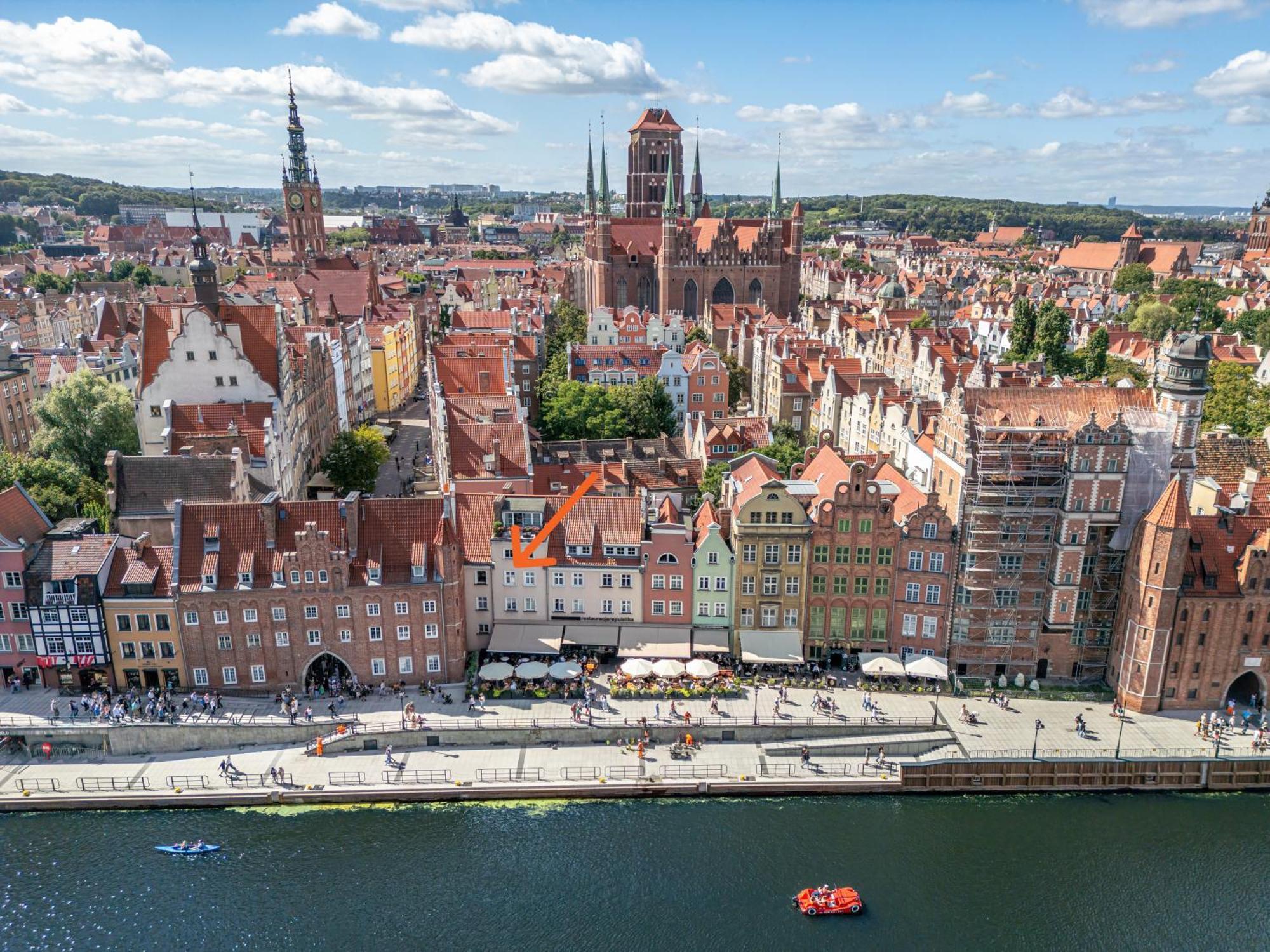 Stylowy Apartament W Sercu Starowki Z Widokiem Na Motlawe Gdańsk Zewnętrze zdjęcie